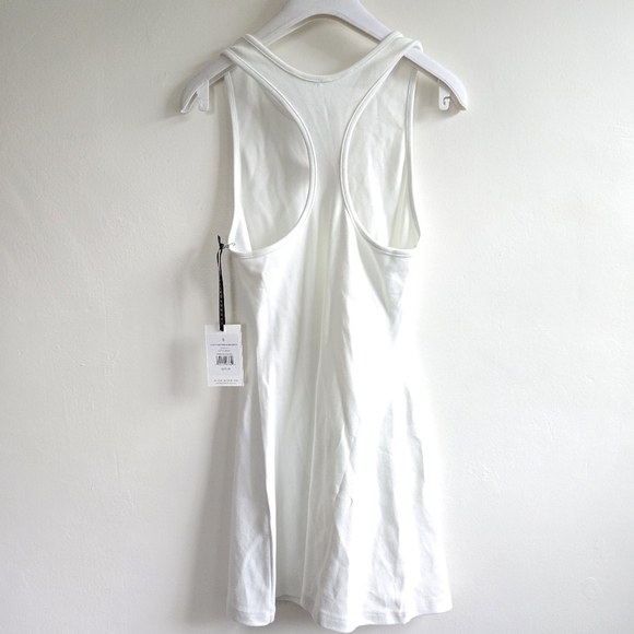New IVL COLLECTIVE Cotton Jersey Racerback White Tennis Pickleball Mini Dress - Picture 8 of 8